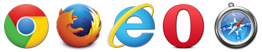 Chrome, Firefox, Opera